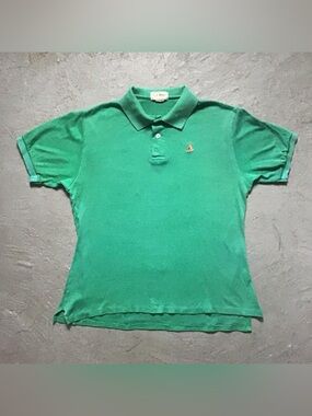 VTG 80s L.L. Bean Kelly Green Polo Shirt